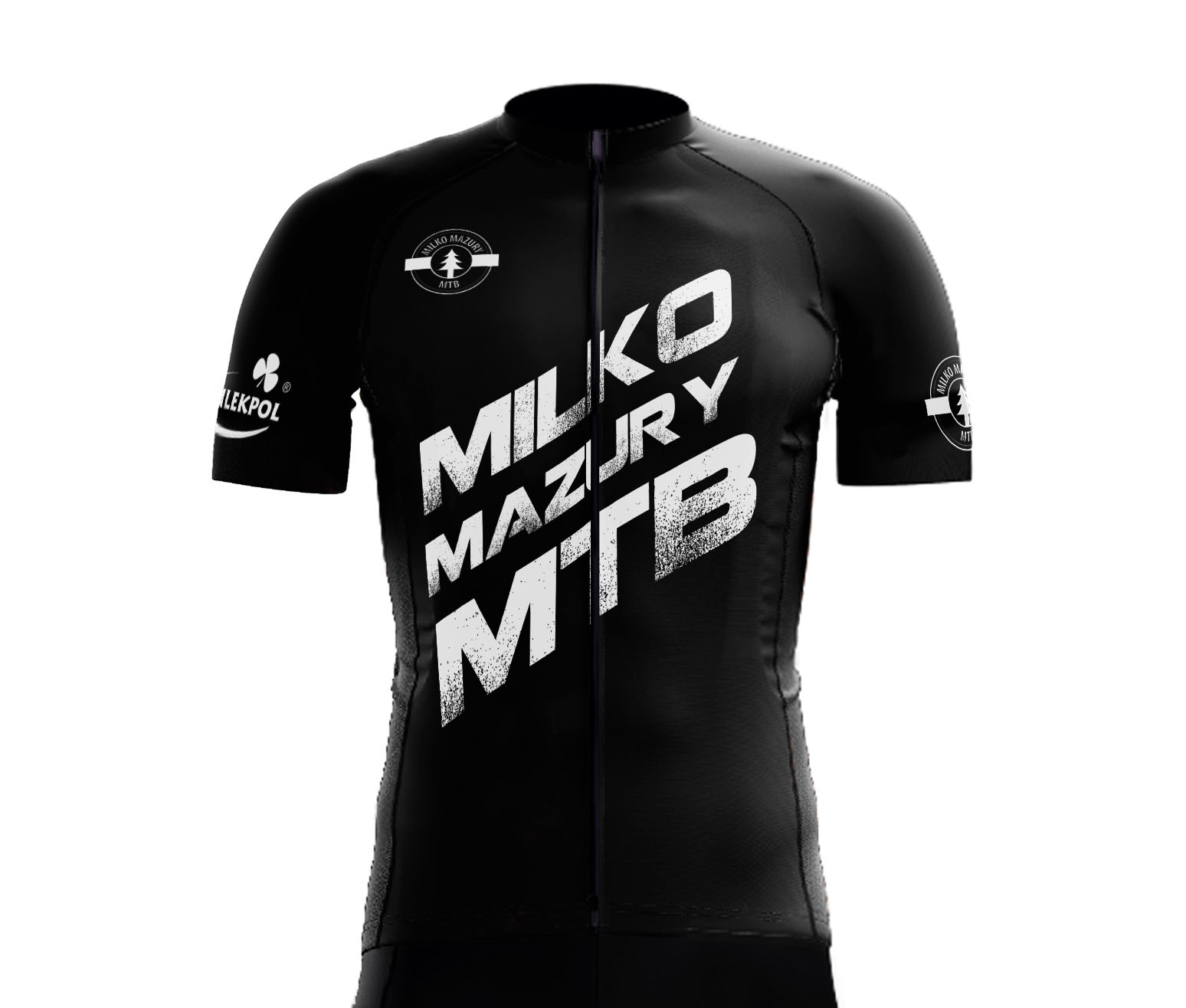 Koszulka kolarska Black Milko Mazury MTB