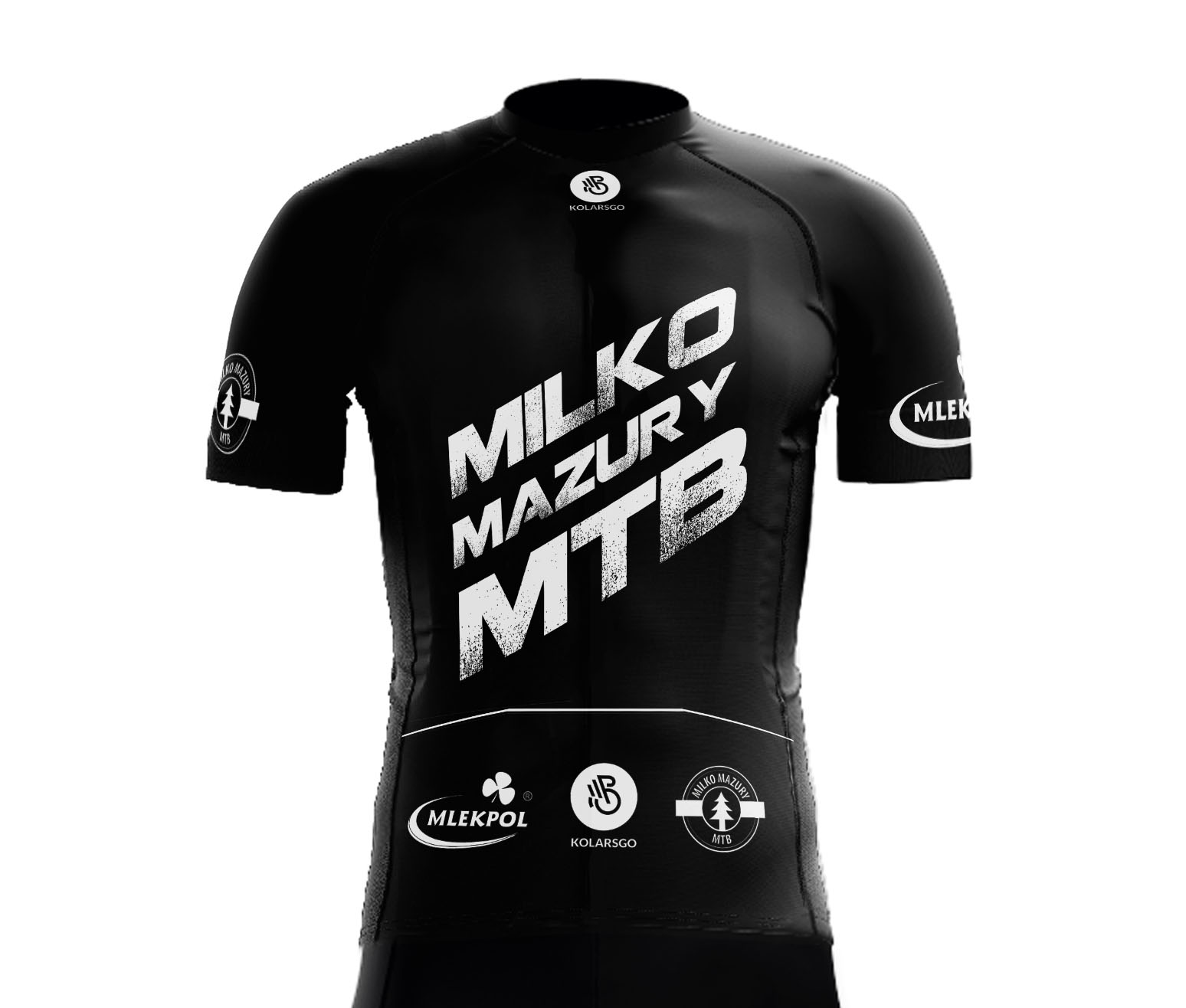 Koszulka kolarska Black Milko Mazury MTB
