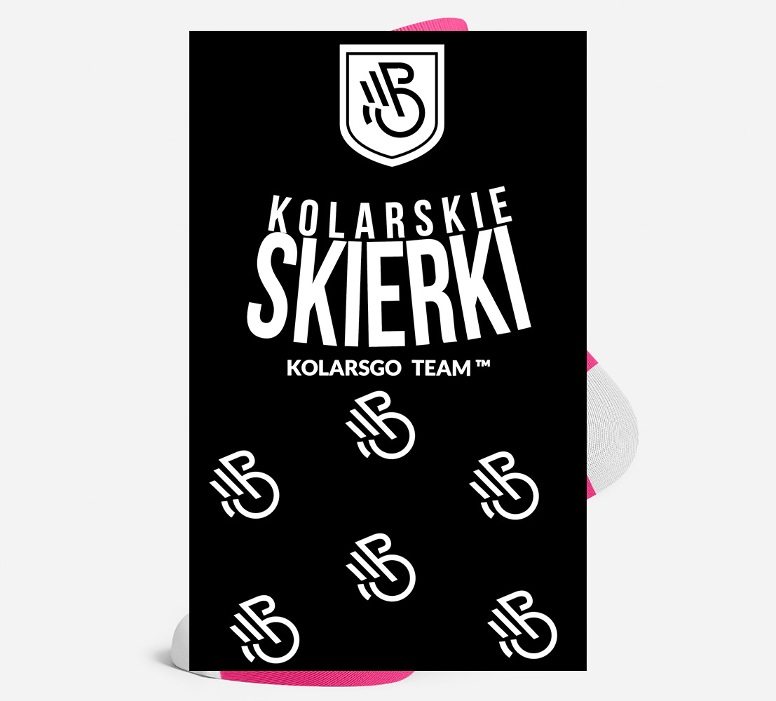 Kolarskie Skierki - pink  black Copy zdjęcie 2