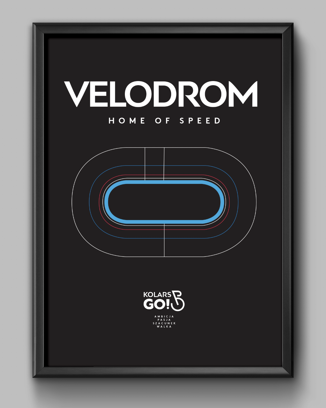 Plakat kolarski - Velodrom. Home of speed