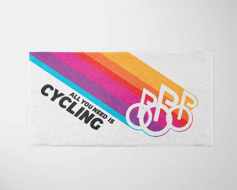 Ręcznik kolarski - tęcza all you need is cycling zdjęcie 2
